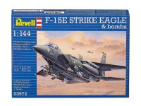 Plastic ModelKit letadlo 03972 - F-15E Strike Eagle & Bombs (1:144) Revell