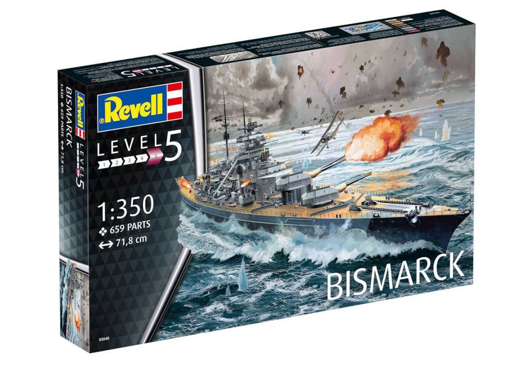 Plastic ModelKit loď 05040 - Battleship BISMARCK (1:350) Revell