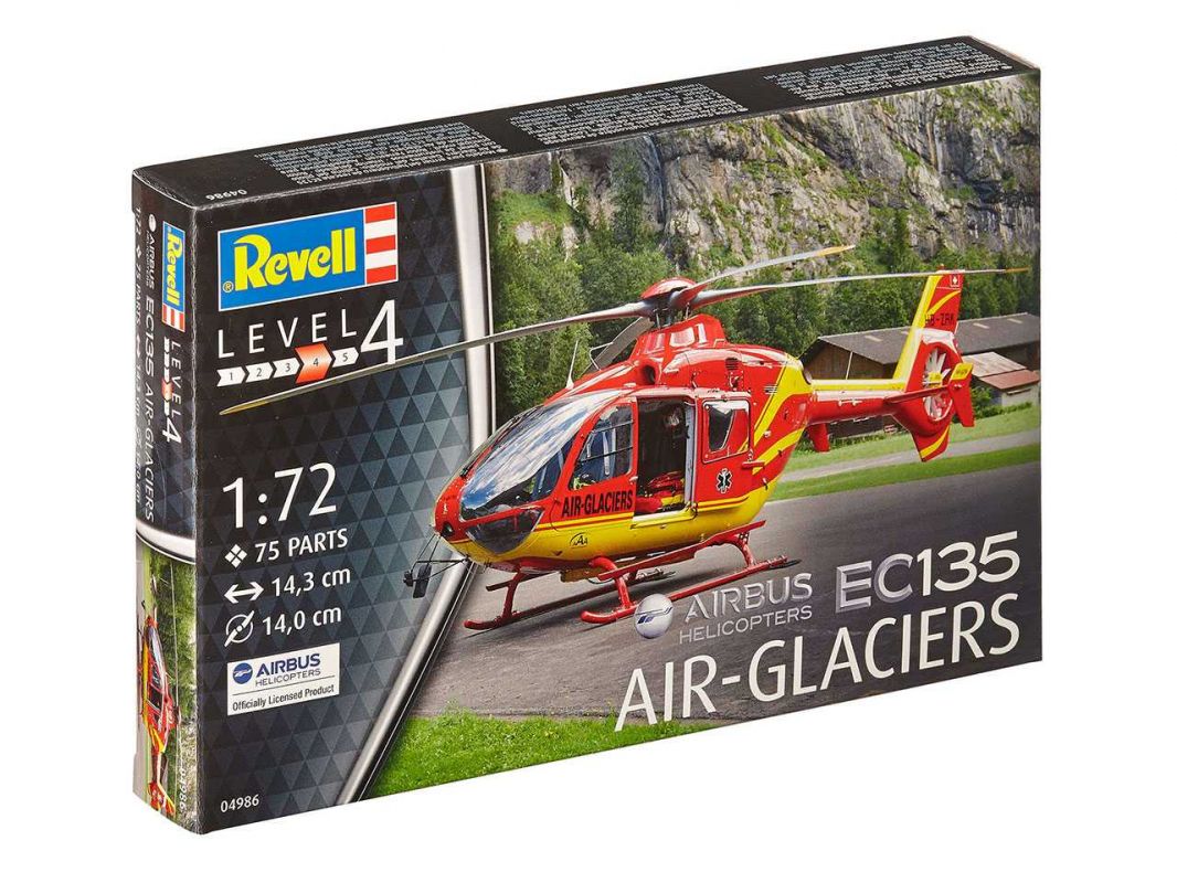 Plastic ModelKit vrtulník 04986 - EC 135 Air Glaciers (1:72) Revell