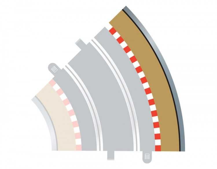 Rozšíření trati SCALEXTRIC C8228 - Radius 2 Outer Border/Barrier 45°