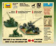 Wargames (WWII) figurky 6115 - Soviet Anti-Aircraft Gun 61-K with Crew (1:72) Zvezda