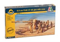 Fast Assembly military 7512 - 8.8 CM FLAK 37 AA GUN with crew (1:72) Italeri