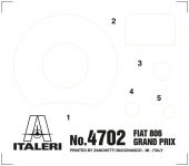 Model Kit auto 4702 - FIAT 806 GRAND PRIX (1:12) Italeri