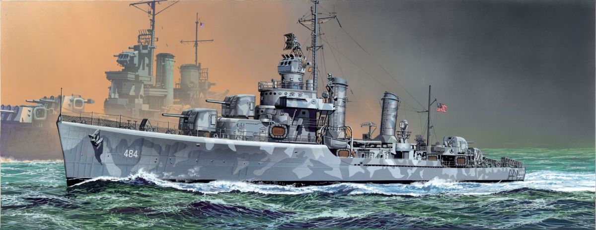 Model Kit loď 1021 - U.S.S. BUCHANAN DDG-484 GLEAVES CLASS DESTROYER 1942 (SMART KIT) (1:350)