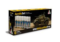 Sada akrylových barev 440AP - WWII MILITARY ALLIED ARMY 6 ks