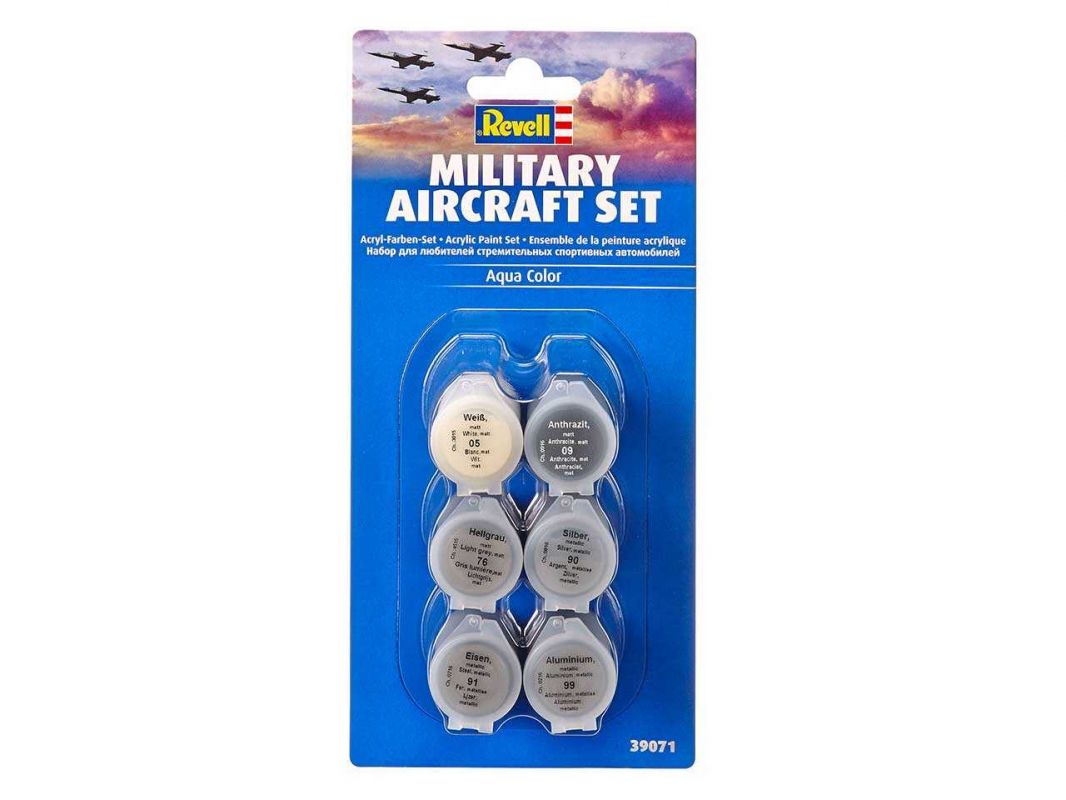 Sada barev Aqua Color 39071 - Military Aircraft Set (6 x 5ml) Revell