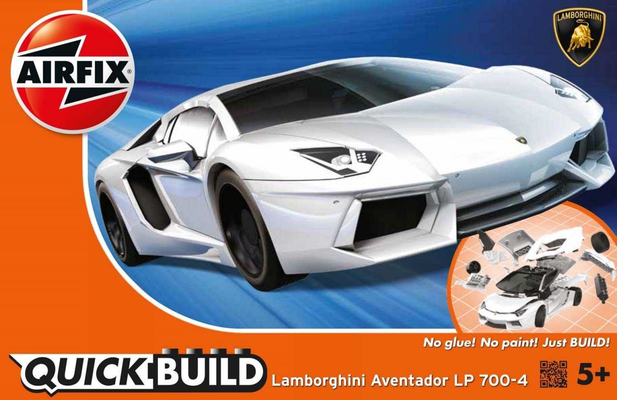 Quick Build auto J6019 - Lamborghini Aventador - bílá Airfix