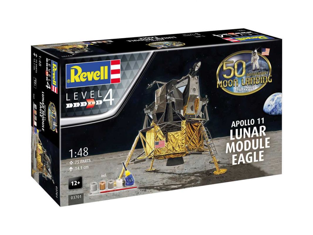 Gift-Set 03701 - Apollo 11 Lunar Module "Eagle" (50 Years Moon Landing) (1:48) Revell