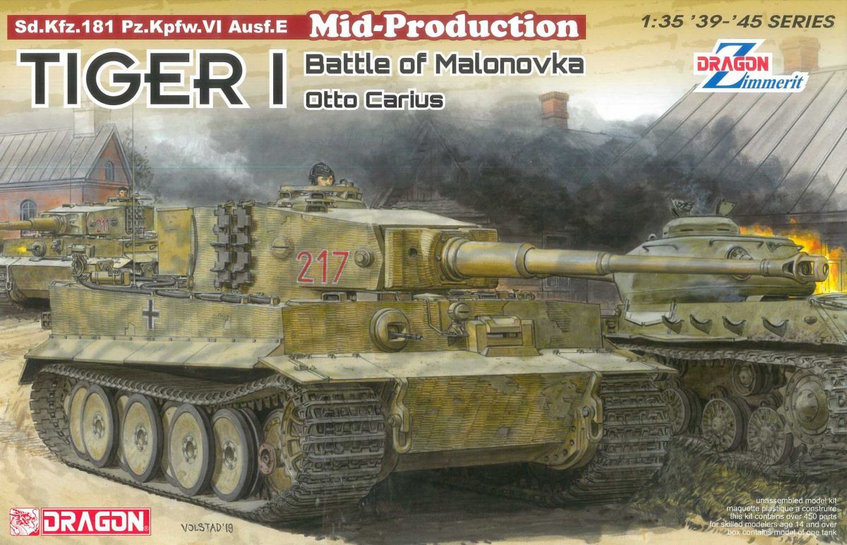 Model Kit tank 6888 - Tiger I Mid-Production w/Zimmerit Otto Carius (Battle of Malinava Village 1944) (1:35)