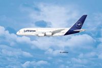 Plastic ModelKit letadlo 03872 - Airbus A380-800 Lufthansa New Livery (1:144) Revell