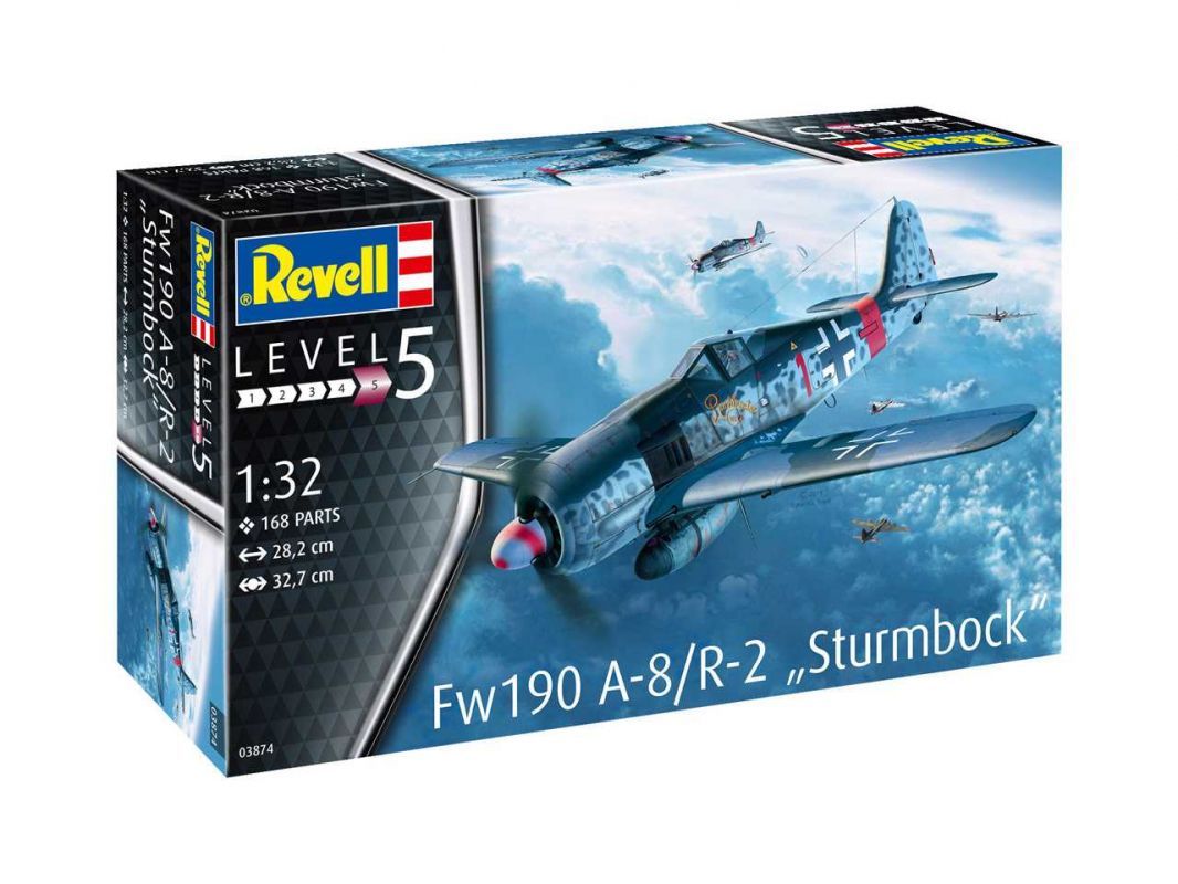 Plastic ModelKit letadlo 03874 - Fw190 A-8 "Sturmbock" (1:32) Revell