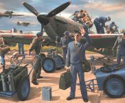 Classic Kit diorama A04702 - WWII RAF Ground Crew (1:48) - nová forma Airfix