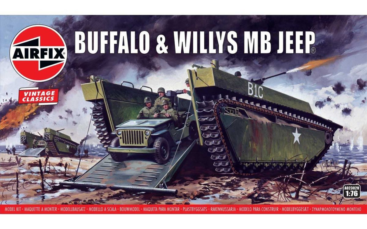 Classic Kit VINTAGE military A02302V - Buffalo Willys MB Jeep (1:76) Airfix