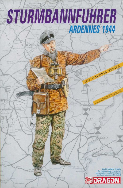 Model Kit figurka 1602 - STURMBANNFÜHRER (1:16) Dragon