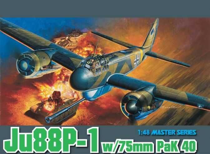 Model Kit letadlo 5543 - Ju88P-1 w/75mm PaK 40 (1:48) Dragon