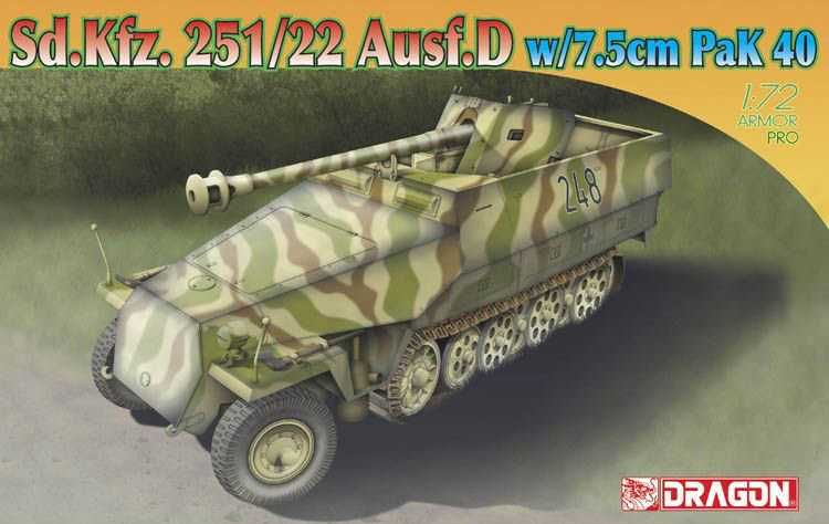 Model Kit military 7351 - Sd.Kfz.251/22 Ausf.D w/7.5cm PaK 40 (1:72) Dragon