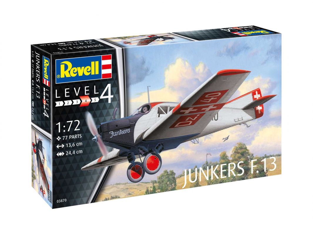 Plastic ModelKit letadlo 03870 - Junkers F.13 (1:72) Revell