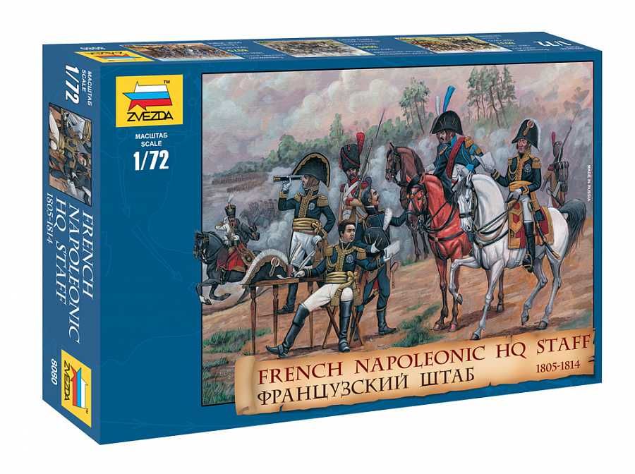 Model Kit figurky 8080 – FRENCH NAPOLEONIC HQ STAFF (1:72) Zvezda