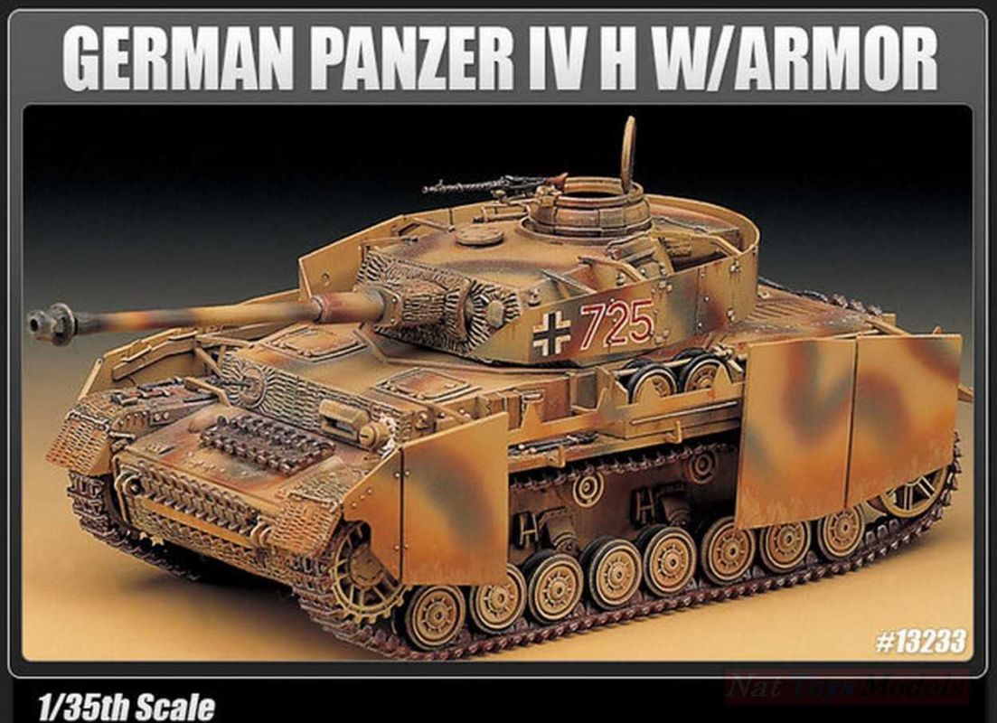 Model Kit tank 13233 - GERMAN PANZER IV H W/ARMOR (1:35) Academy