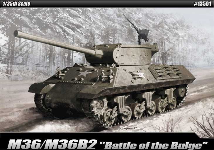 Model Kit tank 13501 - M36/M36B2 "Battle of the Bulge" (1:35) Academy