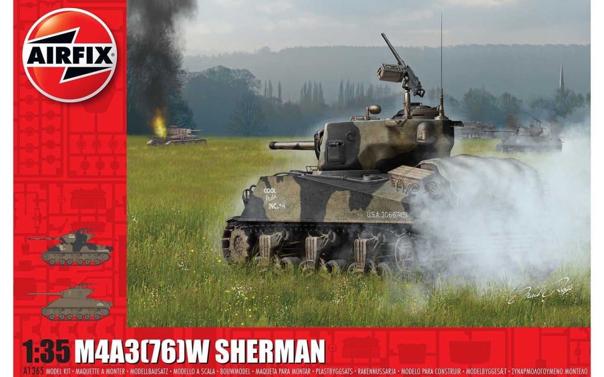 Classic Kit tank A1365 - M4A3(76)W SHERMAN (1:35) Airfix