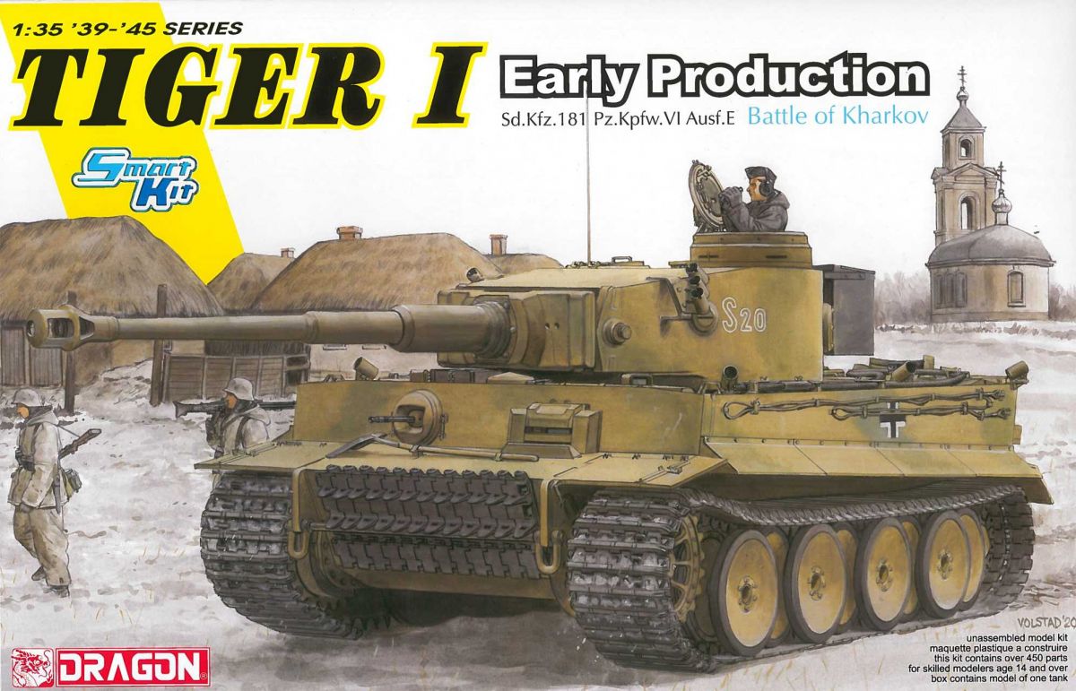 Model Kit tank 6950 - Tiger I Early Production Battle of Kharkov (Smart Kit) (1:35) Dragon