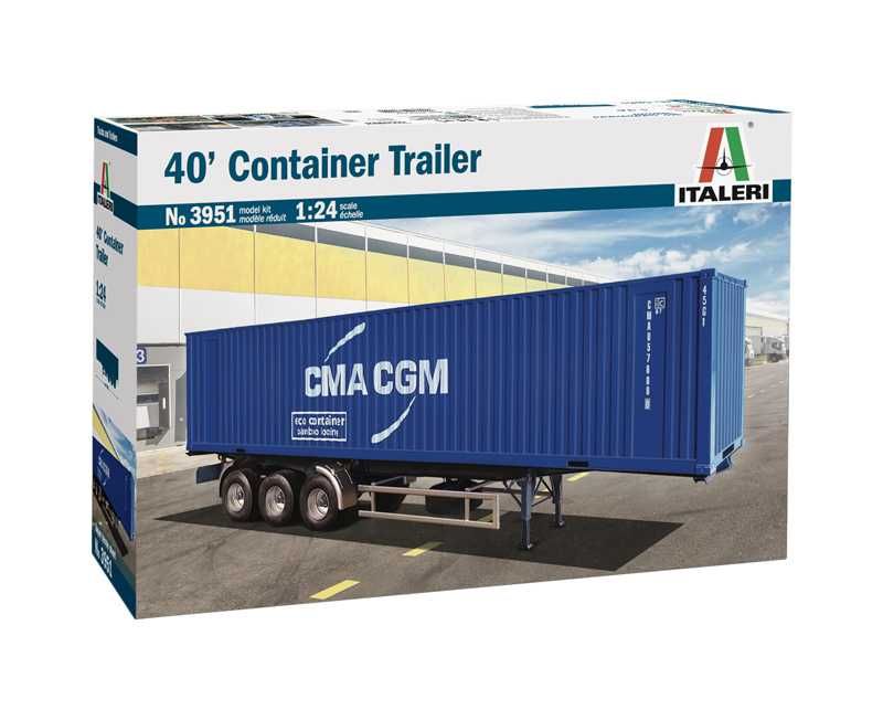 Model Kit truck 3951 - 40’ Container Trailer (1:24) Italeri