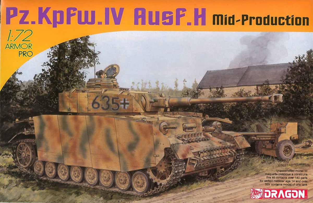 Model Kit tank 7279 - Pz.Kpfw.IV Ausf.H Mid Production (1:72) Dragon