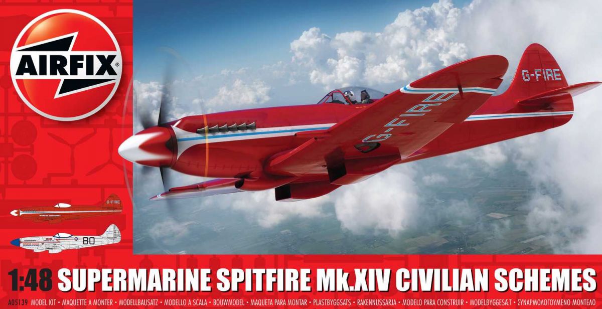 Classic Kit letadlo A05139 - Supermarine Spitfire MkXIV Civilian Schemes (1:48) Airfix