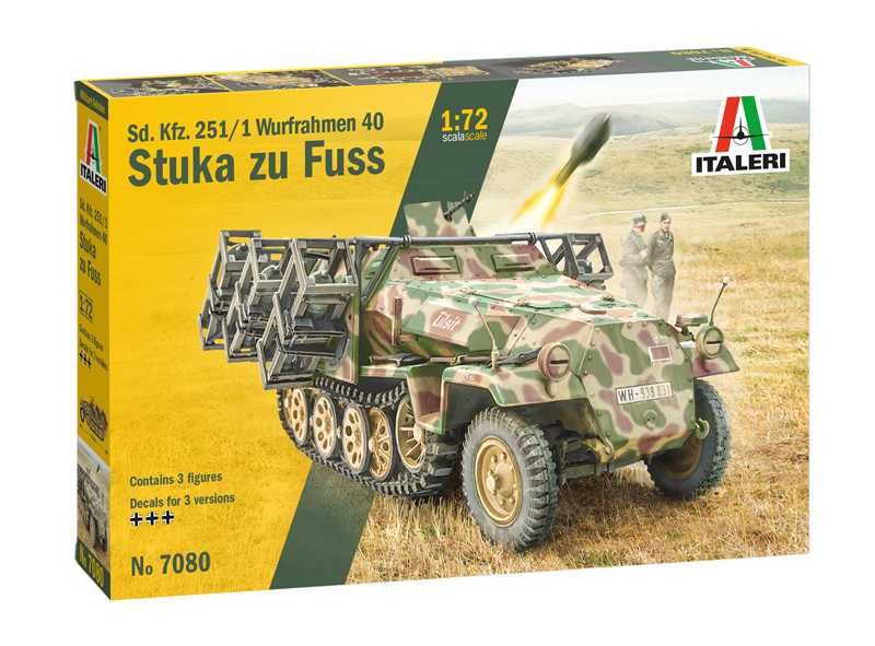 Model Kit tank 7080 - Sd. Kfz. 251/1 Wurfrahmen Stuka zu Fuss (1:72) Italeri