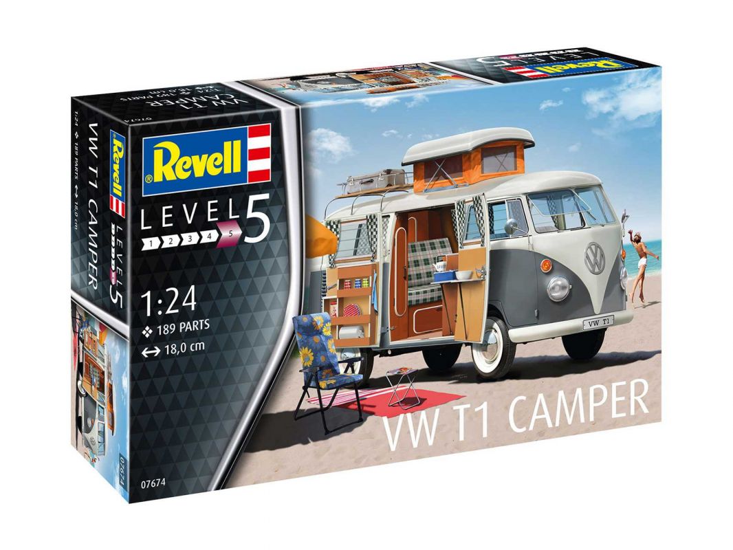 Plastic ModelKit auto 07674 - VW T1 Camper (1:24) Revell