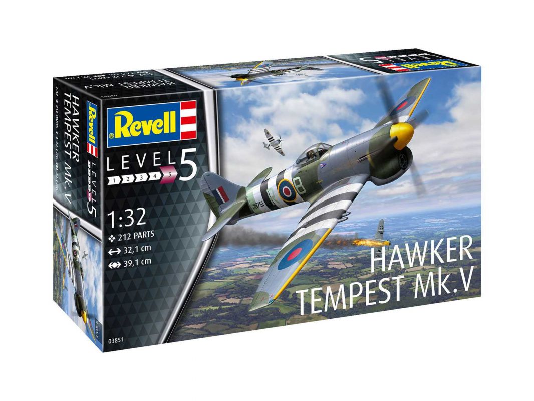 Plastic ModelKit letadlo 03851 - Hawker Tempest V (1:32) Revell