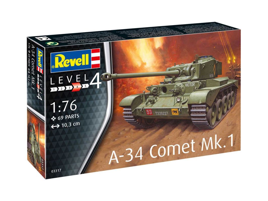 Plastic ModelKit tank 03317 - A-34 Comet Mk.1 (1:76) Revell