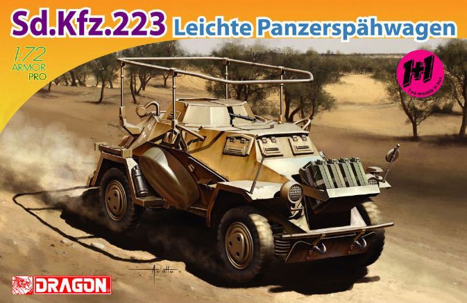 Model Kit military 7420 - Sd.Kfz.223 Panzerfunkwagen (1:72) Dragon