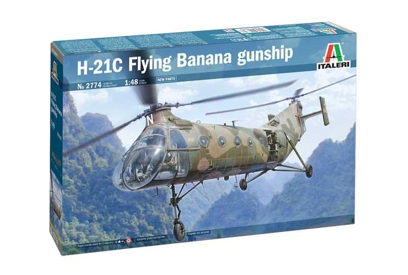 Model Kit vrtulník 2774 - H-21C Flying Banana GunShip (1:48) Italeri