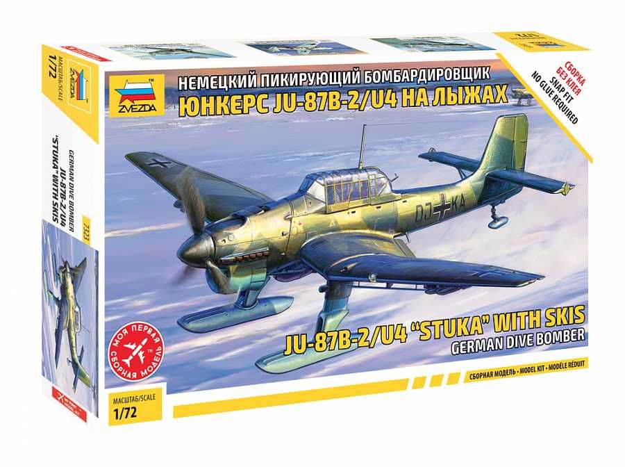 Snap Kit letadlo 7323 - JU-87B-2/U4 "STUKA" with skis (1:72) Zvezda