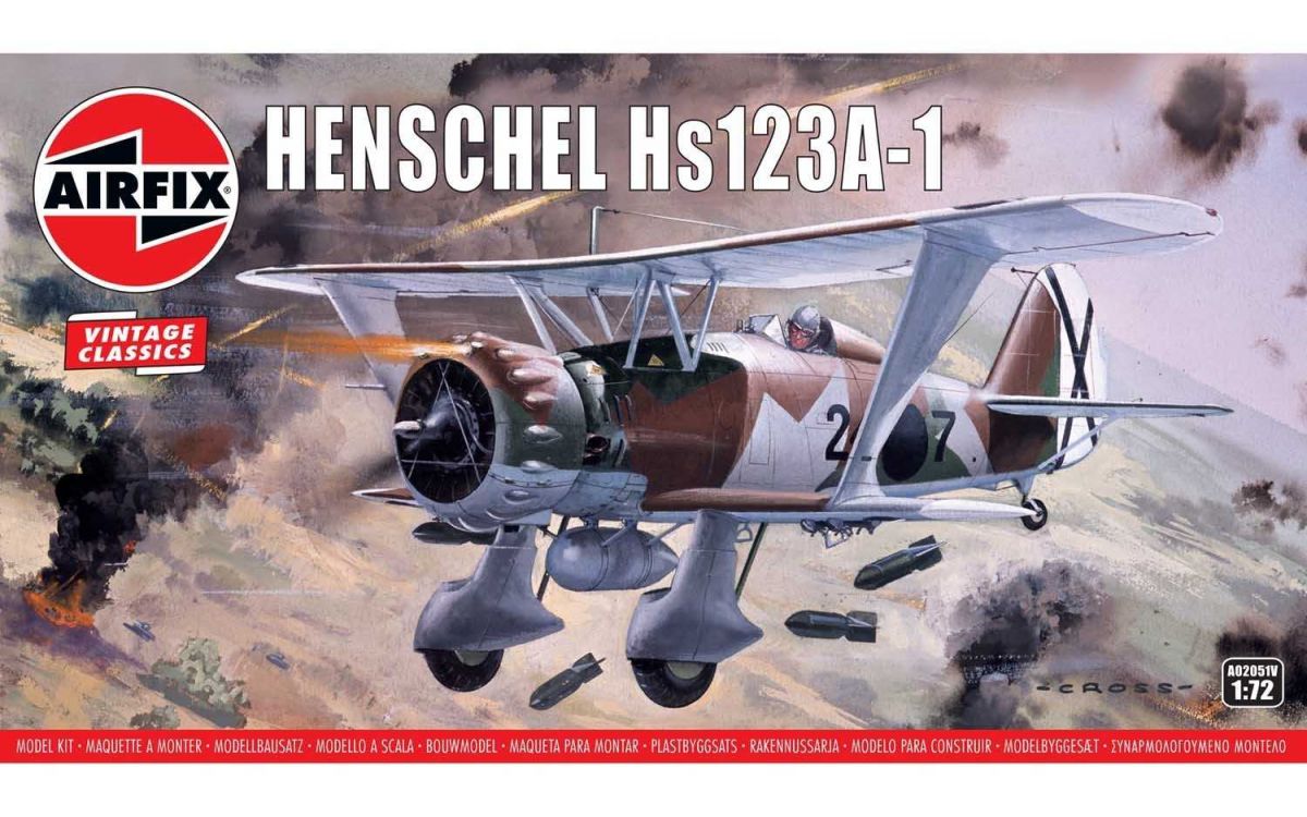 Classic Kit VINTAGE letadlo A02051V - Henschel Hs123A-1 (1:72) Airfix