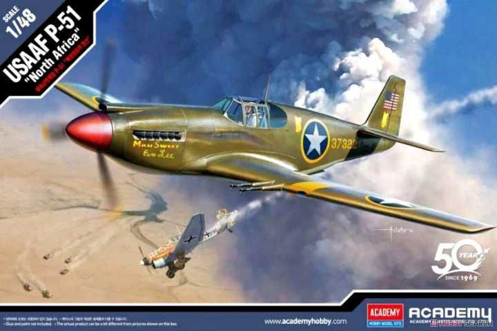 Model Kit letadlo 12338 - USAAF P-51 "North Africa" (1:48) Academy