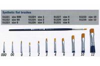 Brush Synthetic Flat 51223 - plochý syntetický štětec (velikost 0)