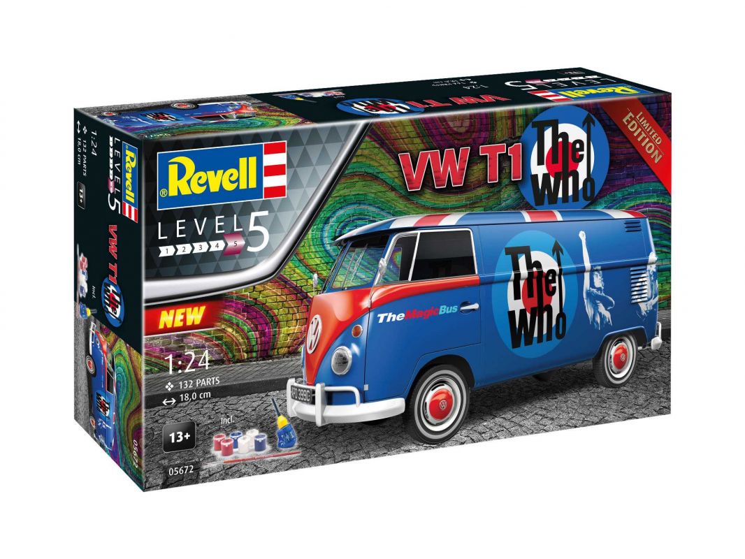 Gift-Set auto 05672 - VW T1 "The Who" (1:24) Revell