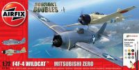 Gift Set letadla A50184 - Grumman F-4F4 Wildcat & Mitsubishi Zero Dogfight Double (1:72)