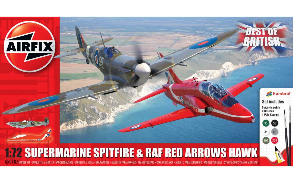 Gift Set letadla A50187 - Best of British Spitfire and Hawk (1:72) Airfix