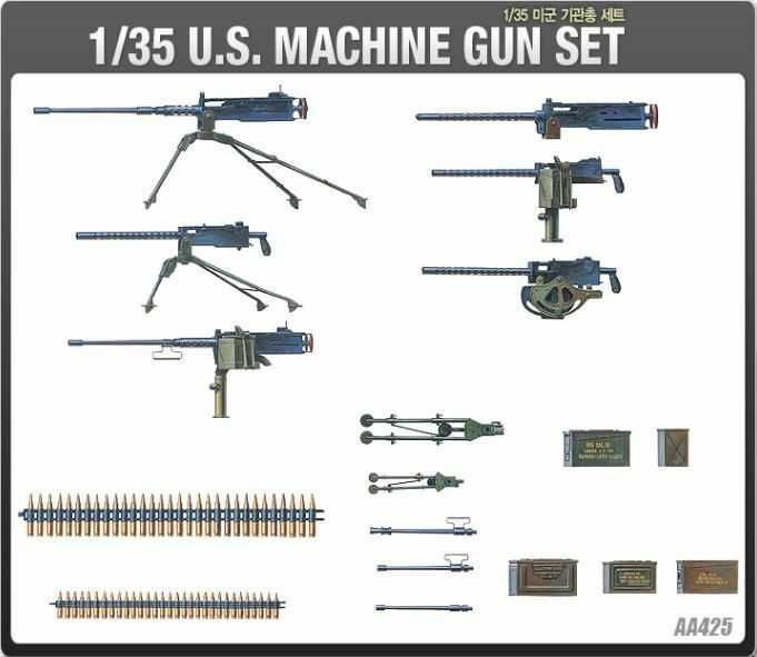 Model Kit military 13262 - US MACHINE GUN SET (1:35) Academy