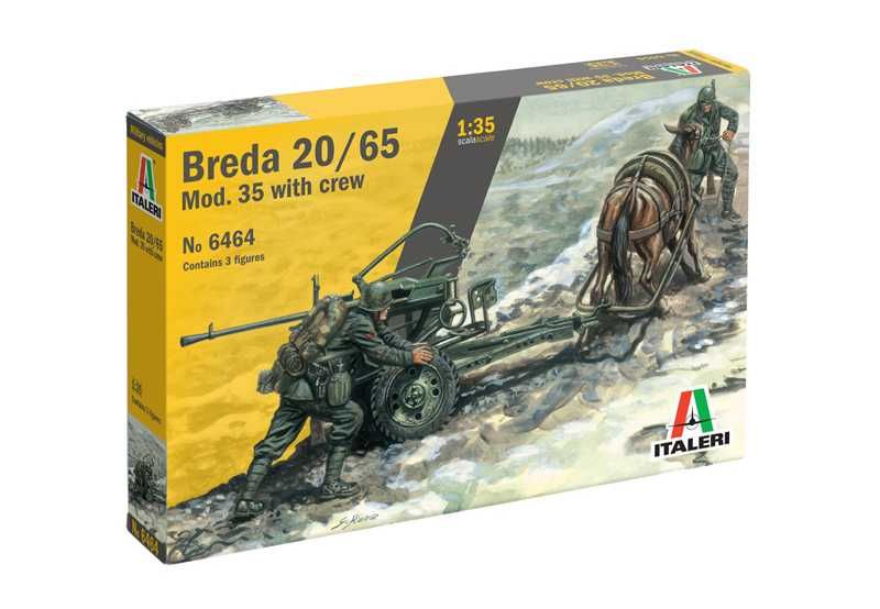 Model Kit military 6464 - HORSE DRAWN BREDA 20/65 W/SERVANTS (1:35) Italeri