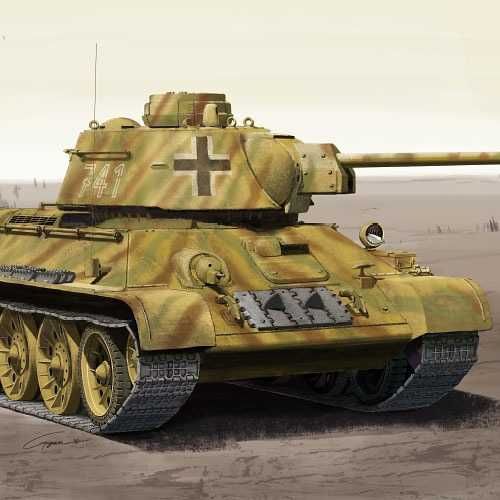 Model Kit tank 13502 - German T-34/76 747(r) (1:35) Academy