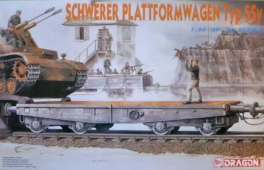 Model Kit vagón 6069 - SCHWERER PLATTFORMWAGEN TYP SSY (1:35) Dragon