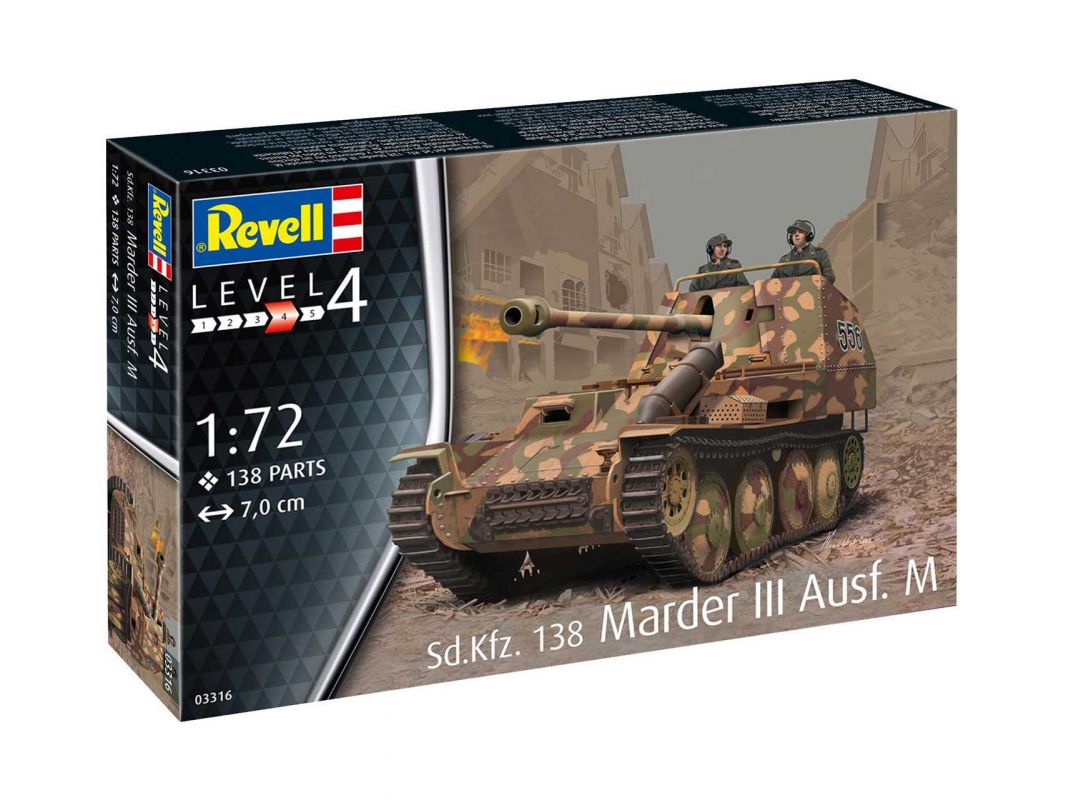 Plastic ModelKit military 03316 - Sd. Kfz. 138 Marder III Ausf. M (1:72) Revell