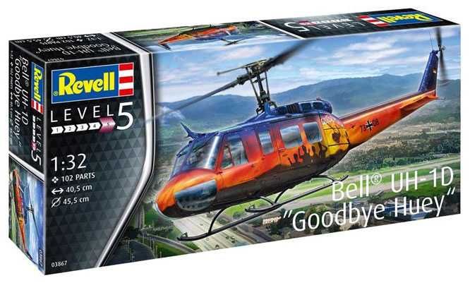 Plastic ModelKit vrtulník 03867 - Bell UH-1D "Goodbye Huey" (1:32) Revell