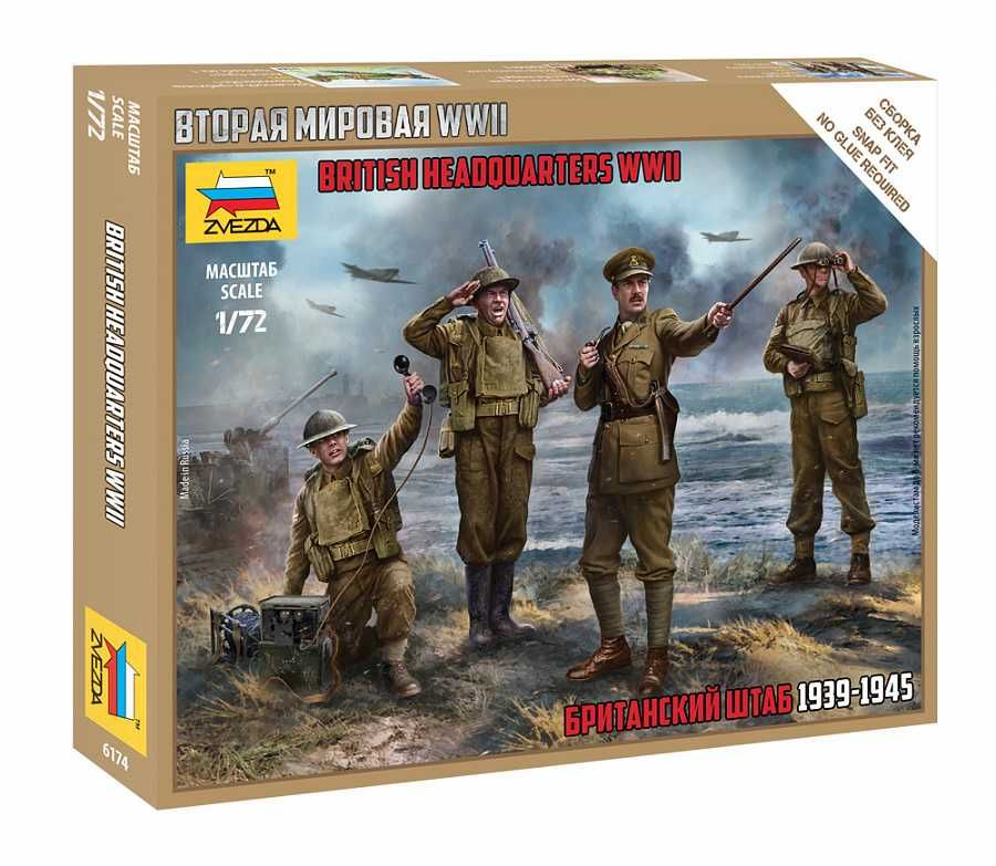 Wargames (WWII) figurky 6174 - British Headquarter (1:72) Zvezda