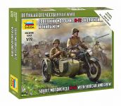 Wargames (WWII) figurky 6277 - Soviet M-72 Sidecar Motorcycle w/Crew (1:72)